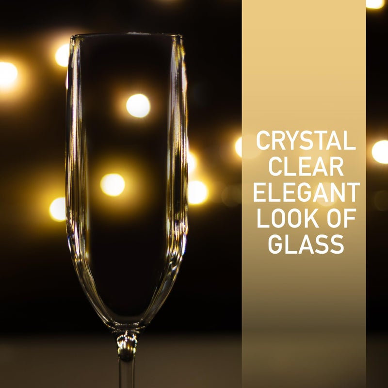 DECO D'Eco Unbreakable Tritan Champagne Flutes, 12 oz (Set of 4) - Shatterproof, Crystal-Clear, BPA-Free Glasses - Cocktail Glasses for Hosting Holiday & New Years Eve Parties - Xmas Must Have Gift Set - Image 4